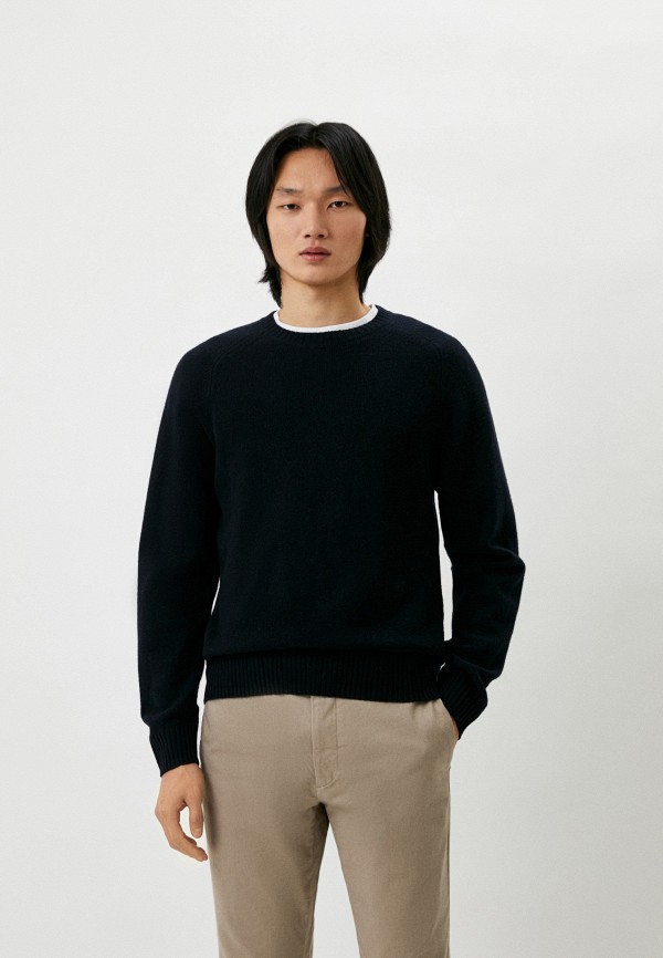 

Джемпер UNIQLO, Синий, из овечьей шерсти класса премиум
