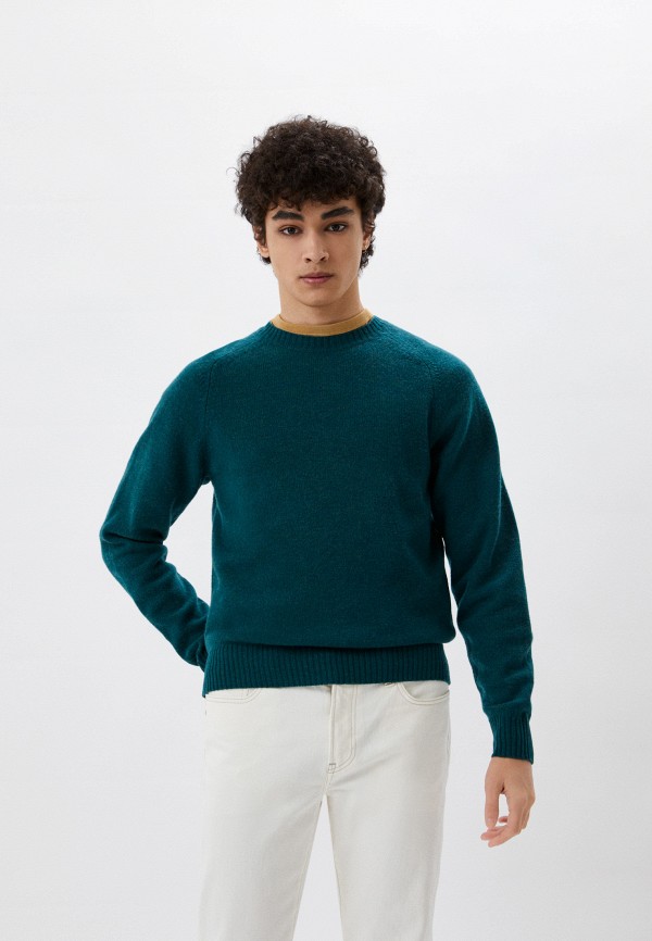 

Джемпер UNIQLO, Зеленый, из овечьей шерсти класса премиум