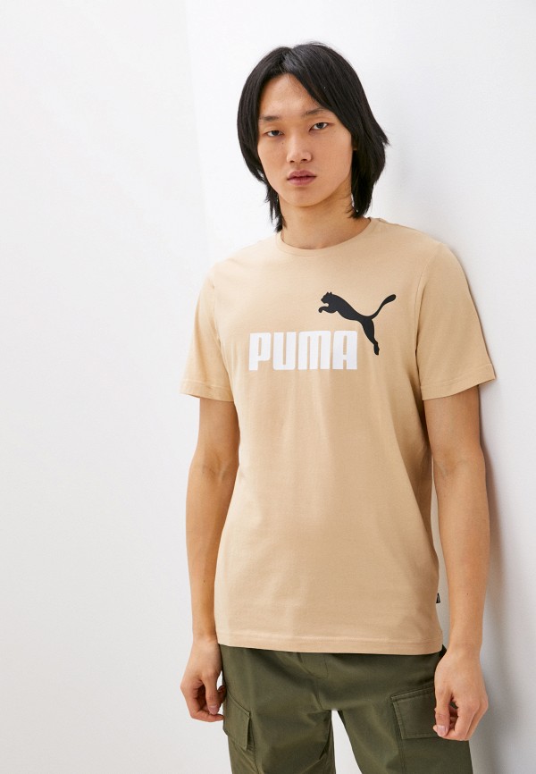 

Футболка PUMA, Бежевый, ESS+ 2 Col Logo Tee