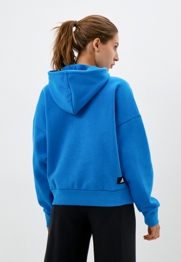 Худи adidas голубой, размер 50, фото 3