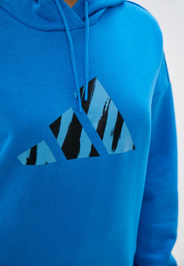 Худи adidas голубой, размер 50, фото 4