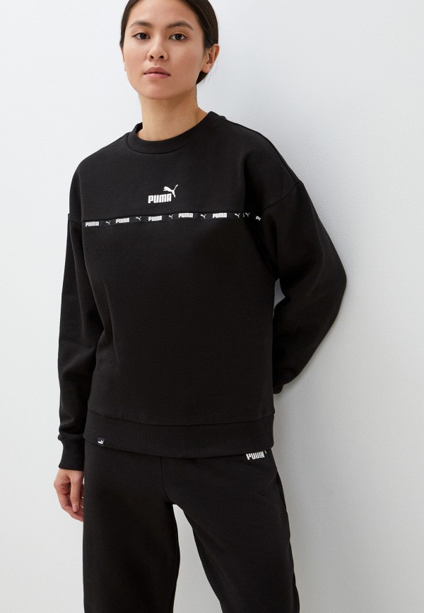 

Свитшот PUMA, Черный, Puma Power Tape Crew FL Puma Black