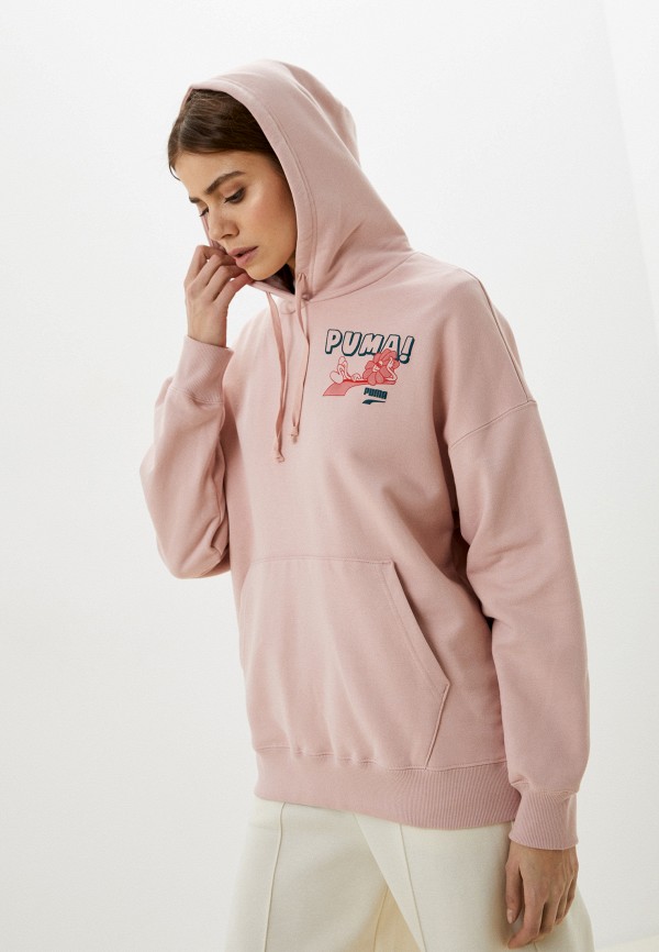 

Худи PUMA, Бежевый, Downtown Oversized Graphic Hoodie TR