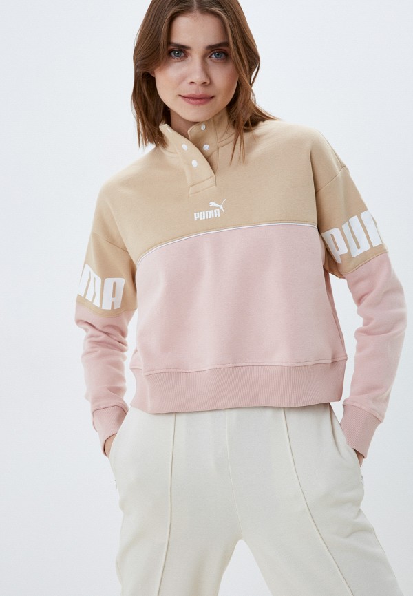 

Олимпийка PUMA, Разноцветный, Puma Power Colorblock Half-Placket Crew FL