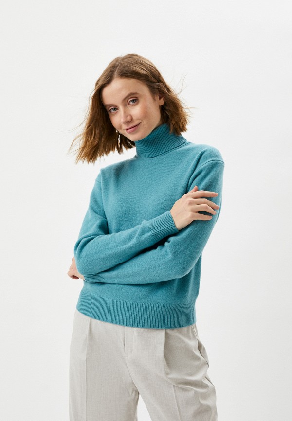 

Водолазка UNIQLO, Бирюзовый, из овечьей шерсти класса премиум