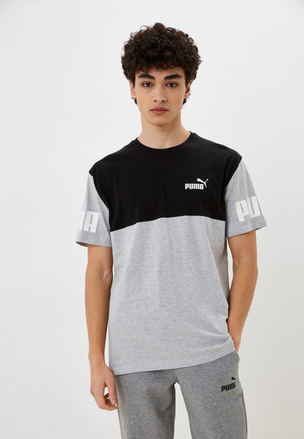 

Футболка PUMA, Серый, Puma Power Colorblock Tee
