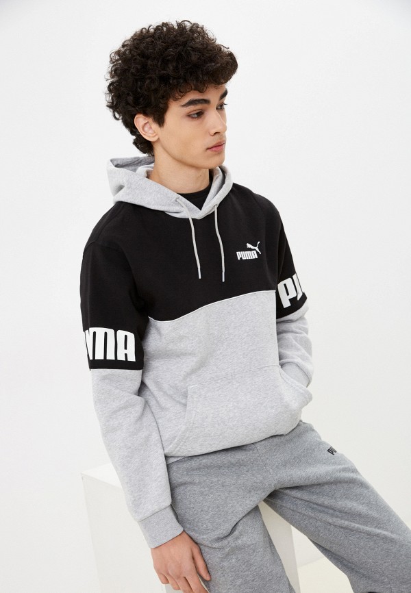 

Худи PUMA, Серый, Puma Power Colorblock Hoodie FL