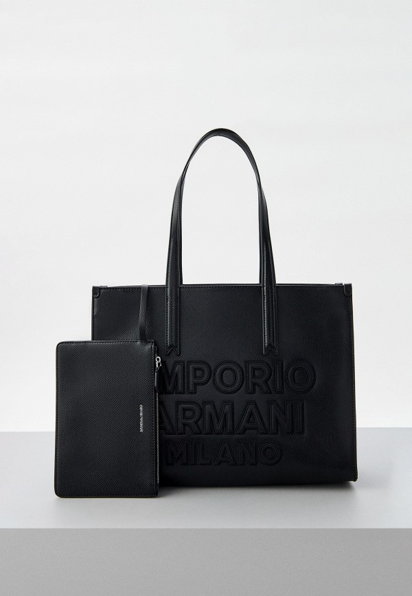 Сумка и кошелек Emporio Armani черного цвета