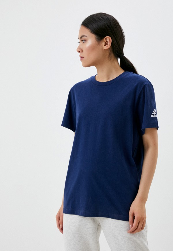 

Футболка adidas, Синий, BOS BLANK TEE W
