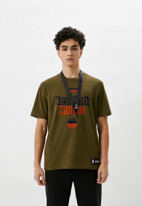 

Футболка и брелок Boss, Хаки, NBA New York Knicks