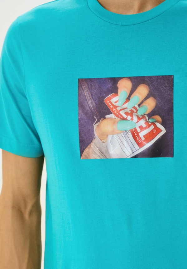 Футболка Diesel бирюзовый, размер 52, фото 3