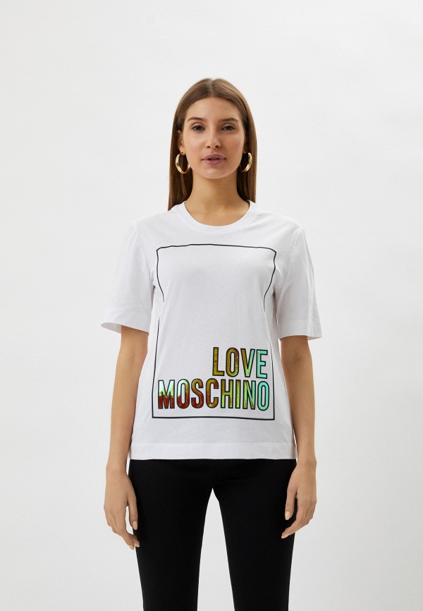 Футболка Love Moschino белого цвета