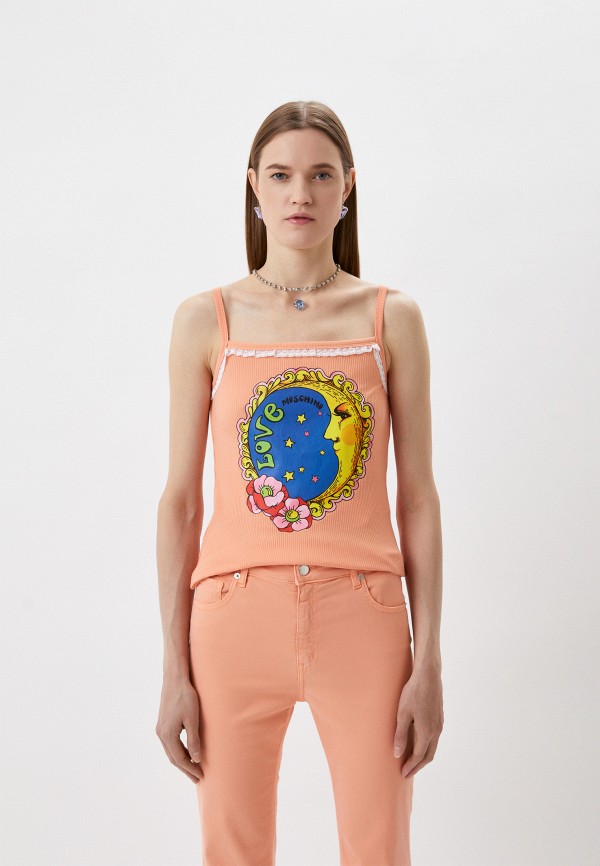 

Майка Love Moschino, Коралловый
