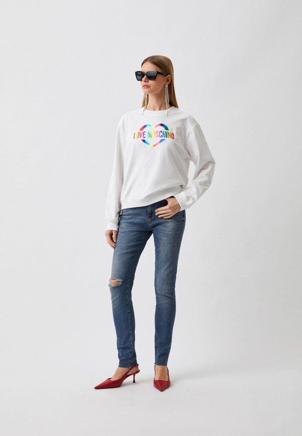 Свитшот Love Moschino белый, размер 44, фото 2