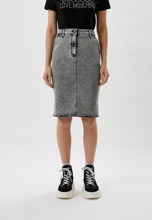 

Юбка джинсовая Love Moschino, Серый
