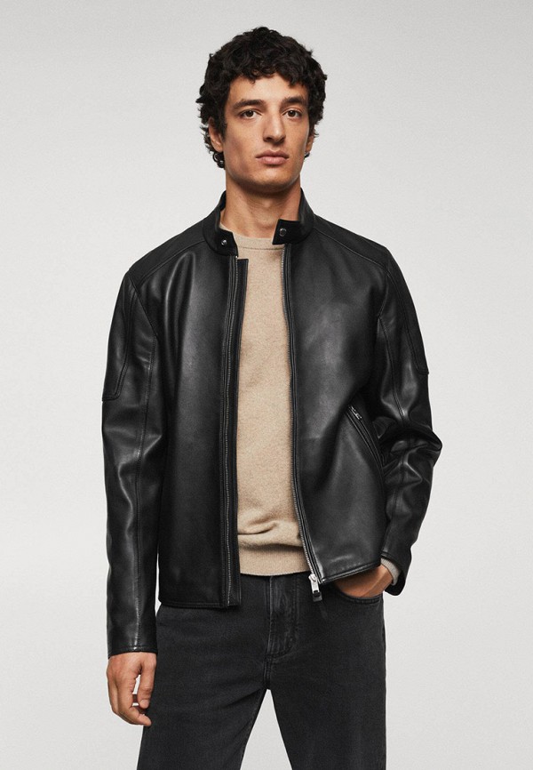 

Куртка кожаная Mango Man, Черный, CUIR