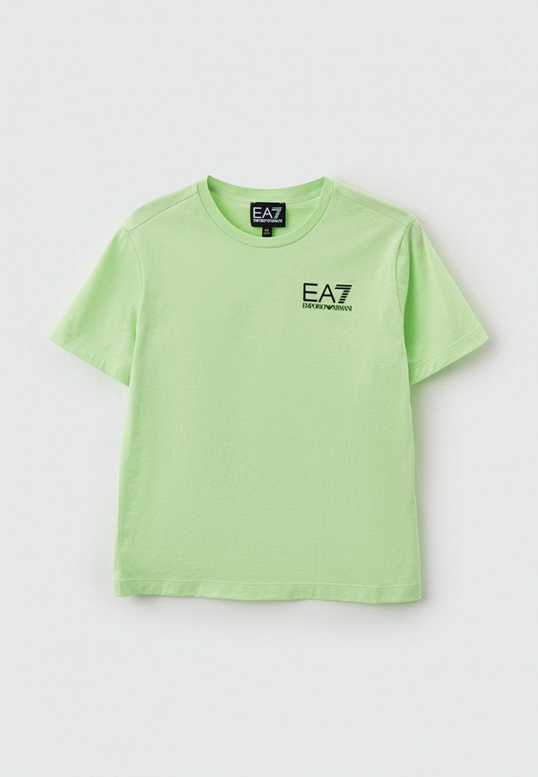 Футболка EA7 зеленого цвета