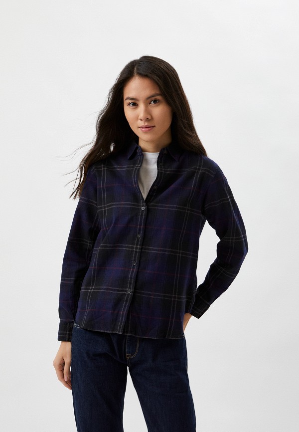 

Рубашка UNIQLO, Синий, из фланели