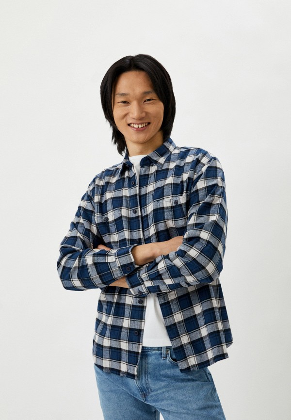 Рубашка UNIQLO синего цвета