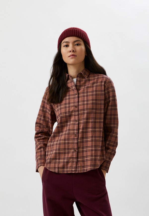 

Рубашка UNIQLO, Розовый, из фланели