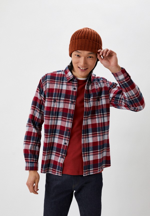 

Рубашка UNIQLO, Красный, из фланели
