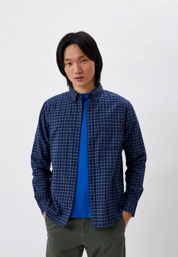 

Рубашка UNIQLO, Голубой, из фланели