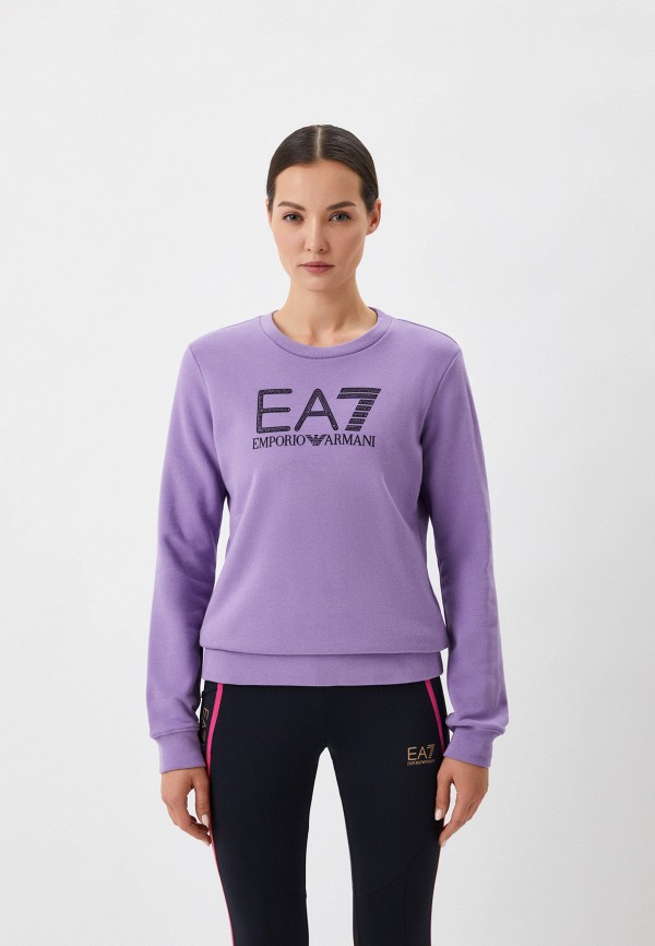 Свитшот EA7 фиолетового цвета