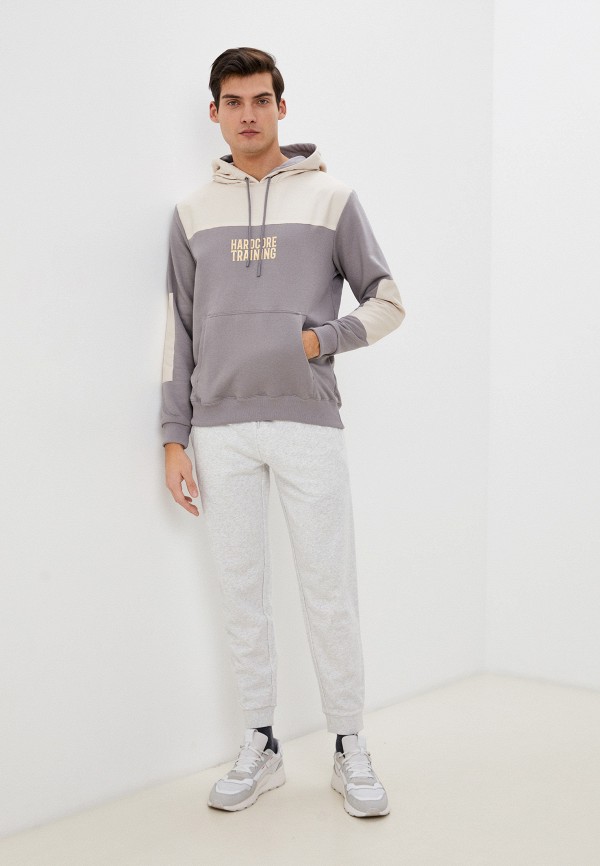Худи Hardcore Training серый, размер 50, фото 2