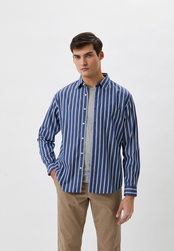 

Рубашка UNIQLO, Синий, из экстратонкого хлопка