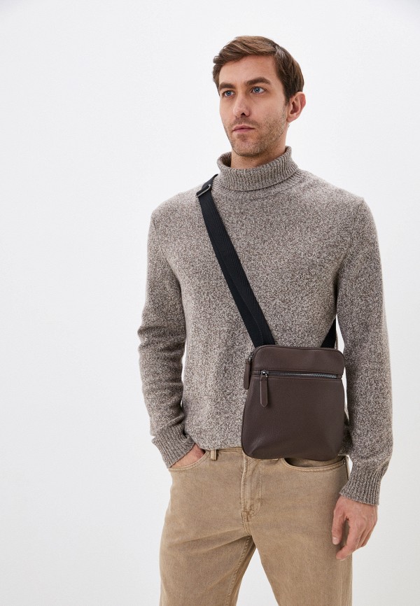 Сумка Mango Man коричневый, размер 00, фото 4