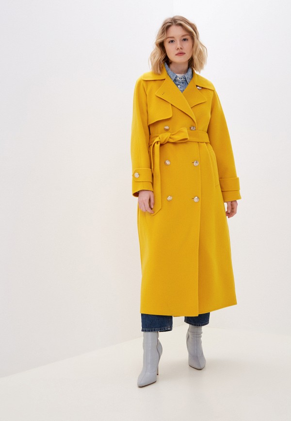 Пальто Tommy Hilfiger желтого цвета