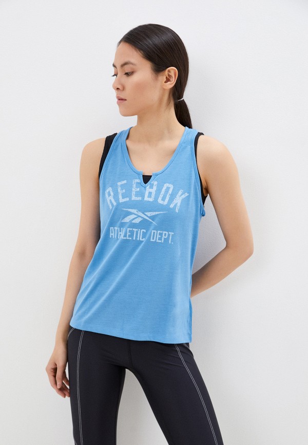 

Майка спортивная Reebok, Голубой, Workout Ready Supremium
