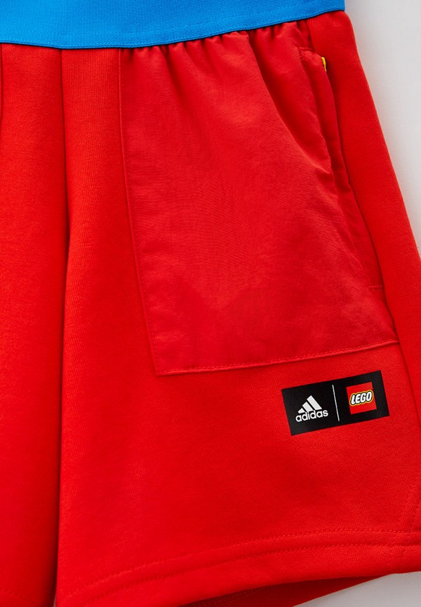Шорты спортивные adidas красный, размер 152, фото 3