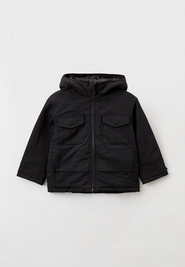 

Куртка утепленная UNIQLO, Черный, c капюшоном White Mountaineering