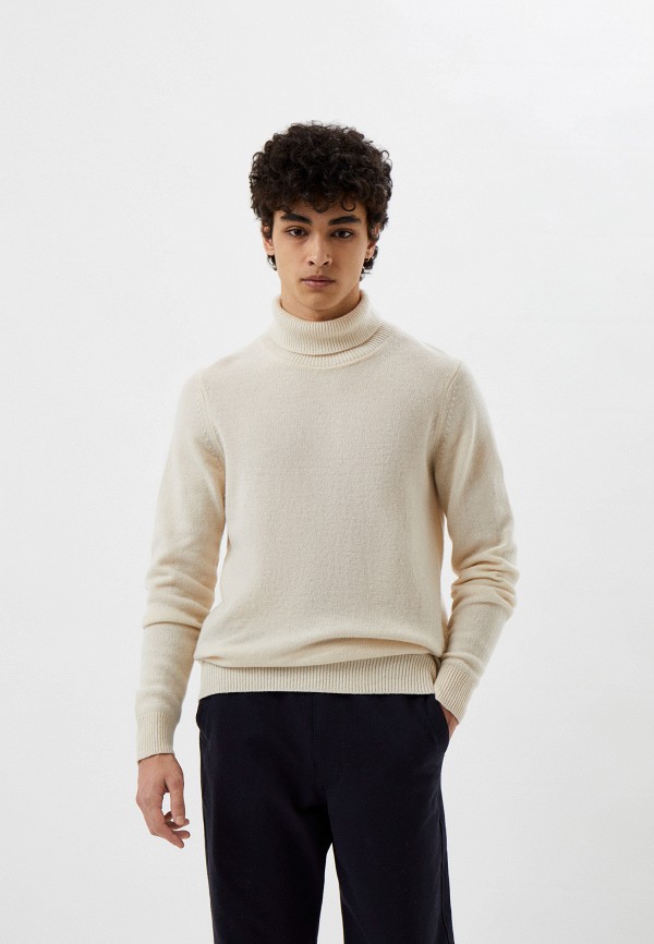 

Водолазка UNIQLO, Бежевый, из овечьей шерсти класса премиум