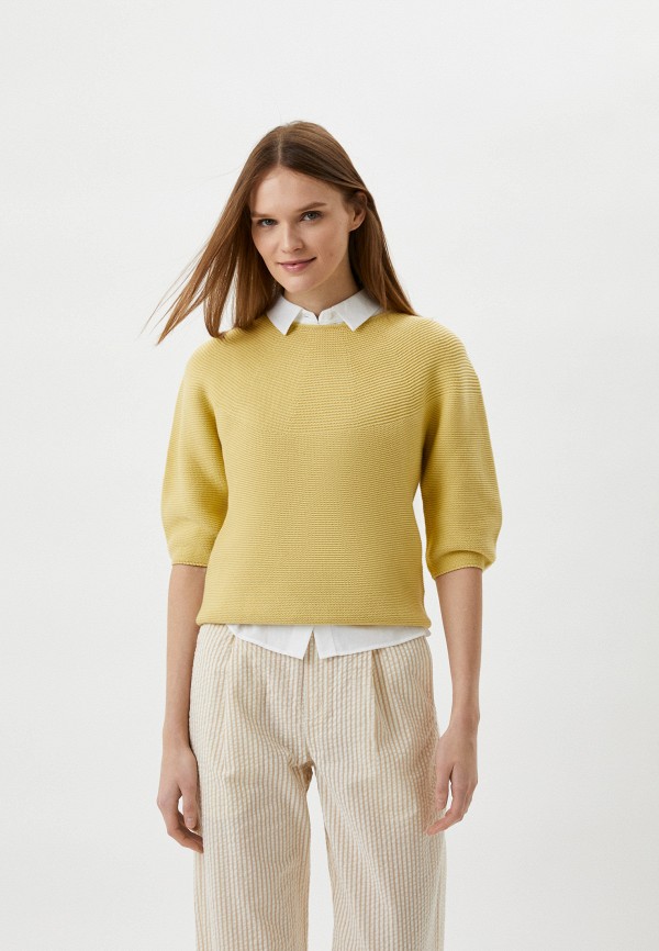 

Джемпер UNIQLO, Желтый, из хлопка, 3D-вязка