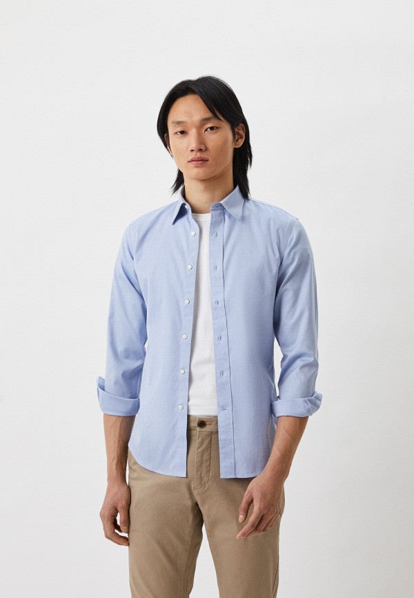 

Рубашка UNIQLO, Голубой, SUPER NON IRON