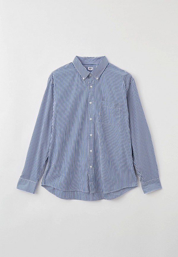 

Рубашка UNIQLO, Синий, из экстратонкого хлопка