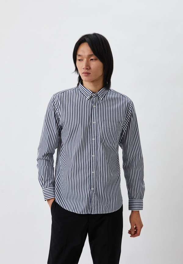 

Рубашка UNIQLO, Синий, из экстратонкого хлопка