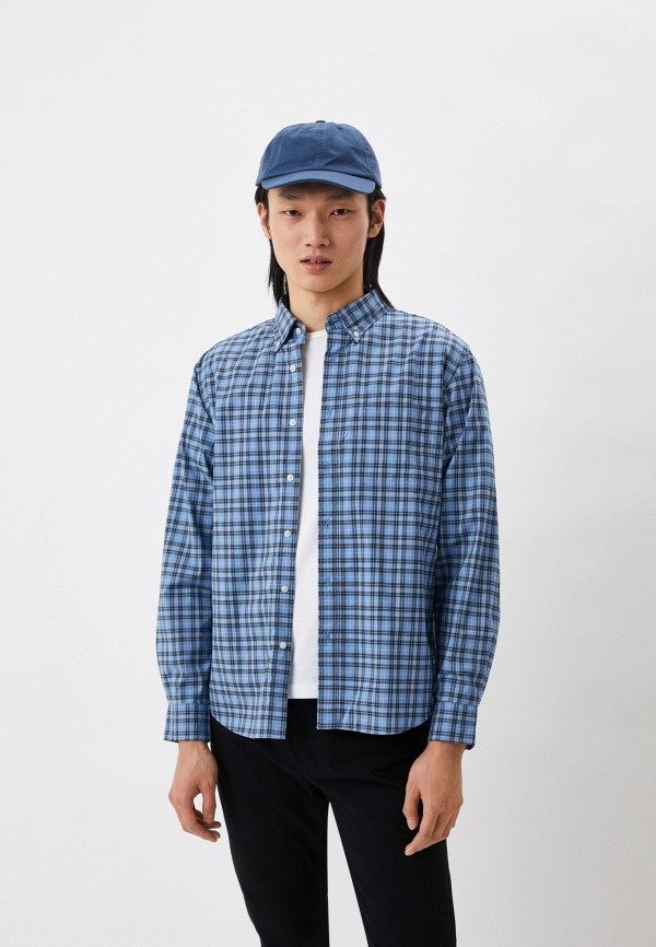 

Рубашка UNIQLO, Голубой, из экстратонкого хлопка