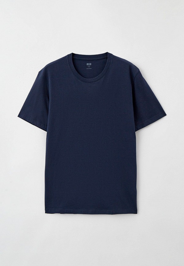 

Футболка UNIQLO, Синий, из хлопка SUPIMA
