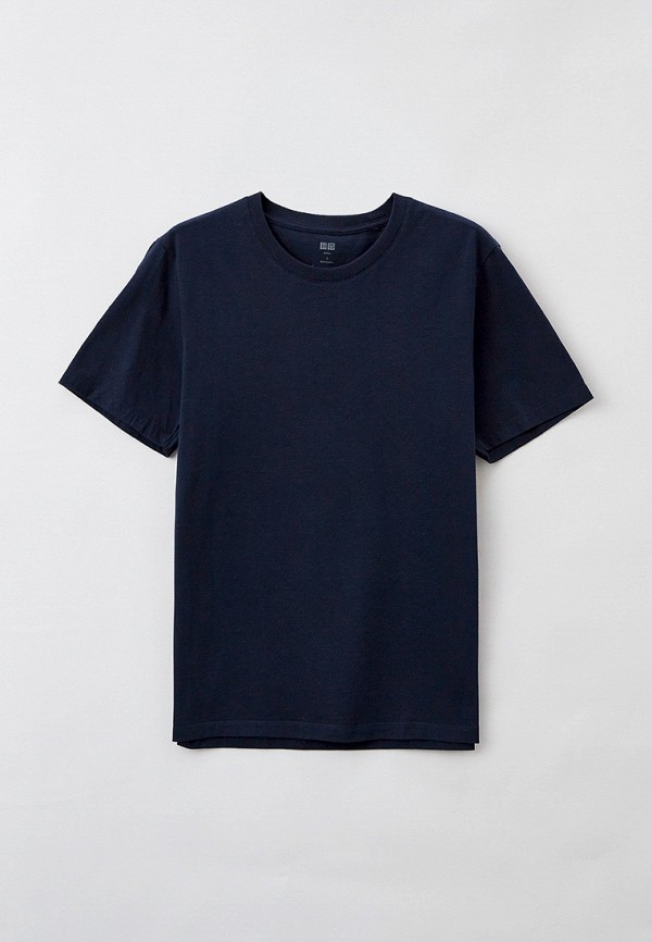 

Футболка UNIQLO, Синий, из хлопка SUPIMA