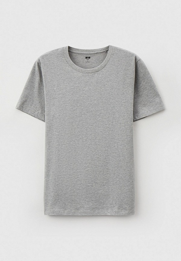

Футболка UNIQLO, Серый, из хлопка SUPIMA