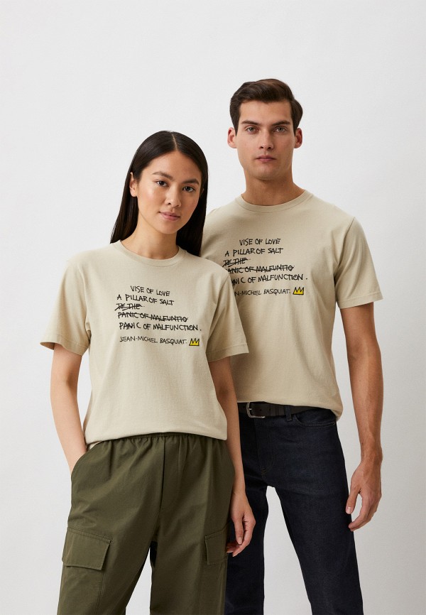 

Футболка UNIQLO, Бежевый, UT Basquiat