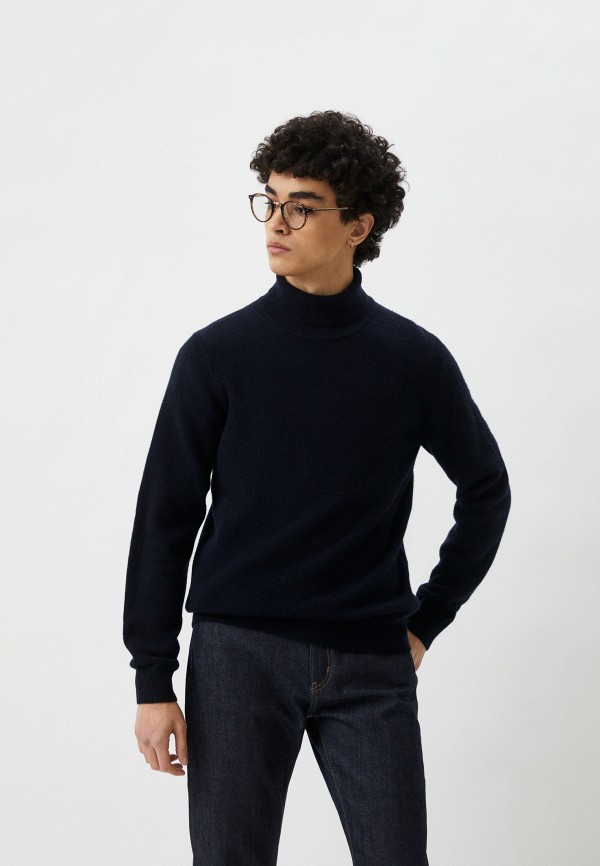 

Свитер UNIQLO, Синий, из овечьей шерсти класса премиум