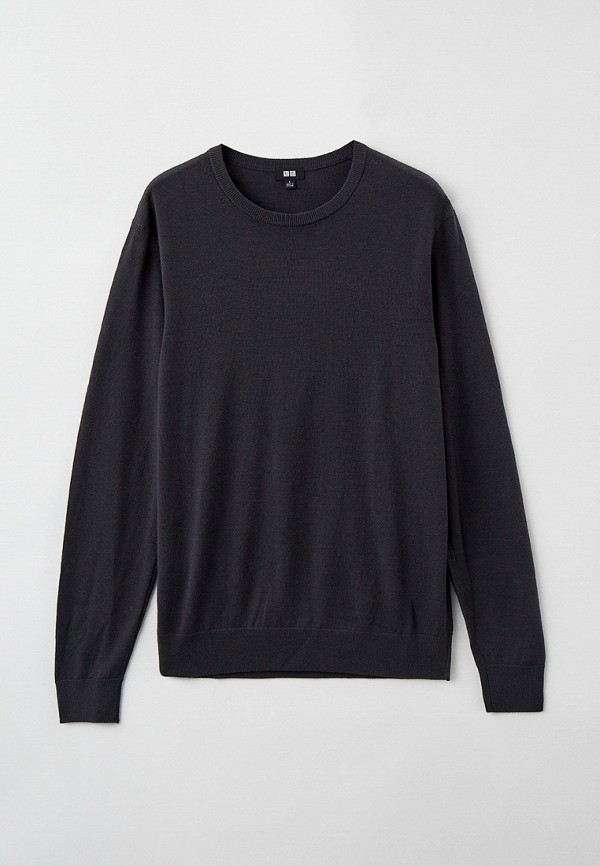 

Джемпер UNIQLO, Серый, из экстратонкой мериносовой шерсти