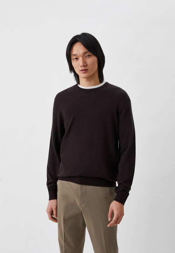 

Джемпер UNIQLO, Коричневый, из экстратонкой мериносовой шерсти