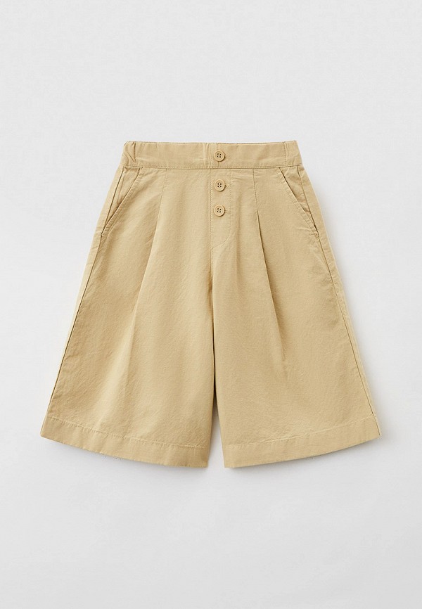 

Бриджи UNIQLO, Бежевый, из смесового льна