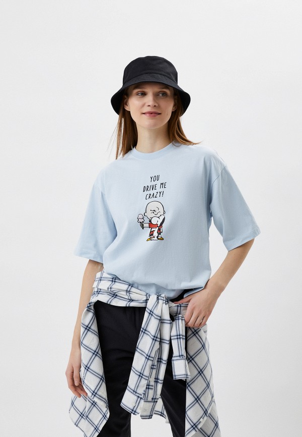 

Футболка UNIQLO, Голубой, UT PEANUTS Sunday Specials