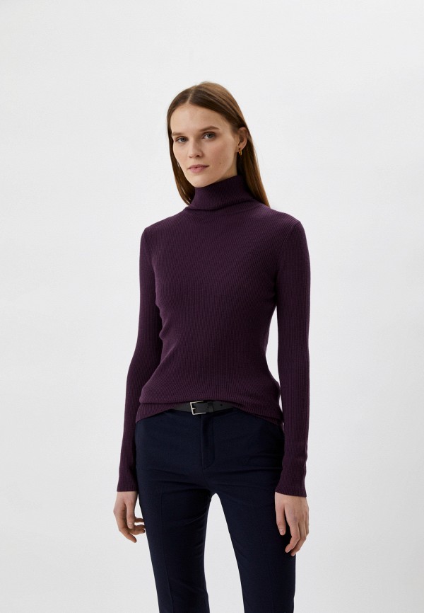 

Водолазка UNIQLO, Фиолетовый, из экстратонкой мериносовой шерсти